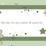 Bài tập rút gọn mệnh đề quan hệ